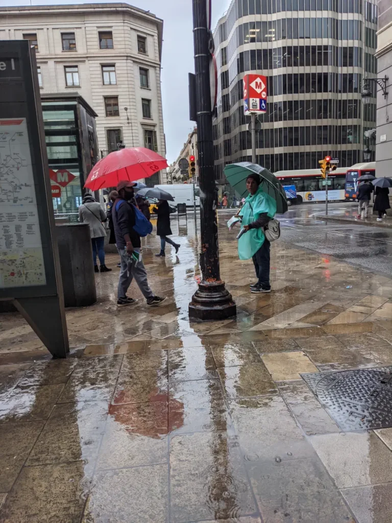 rainy season in spain and in barcelona