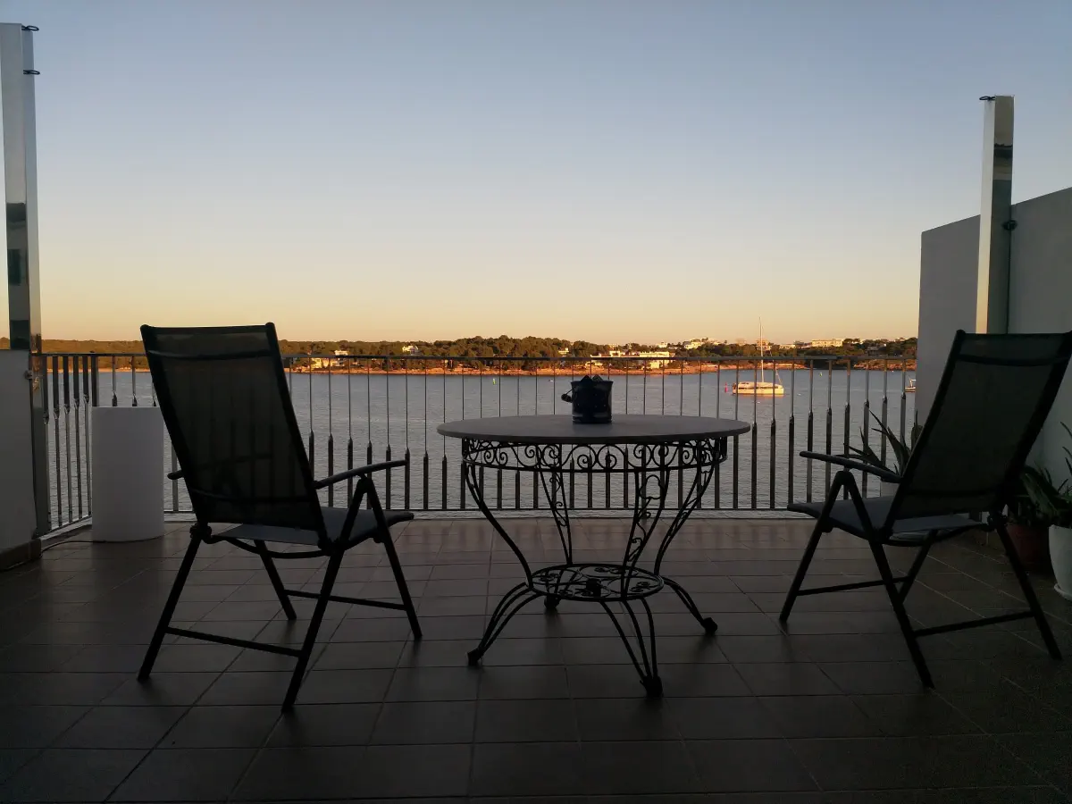 two chairs on a terrace in portocolom