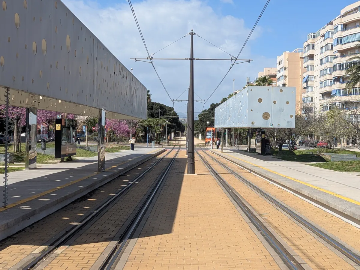 a tram station in alicante