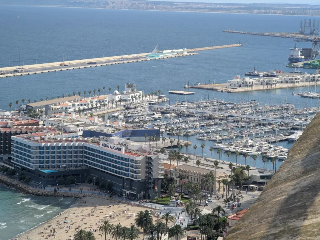 alicante harbor from the santa barbara castle