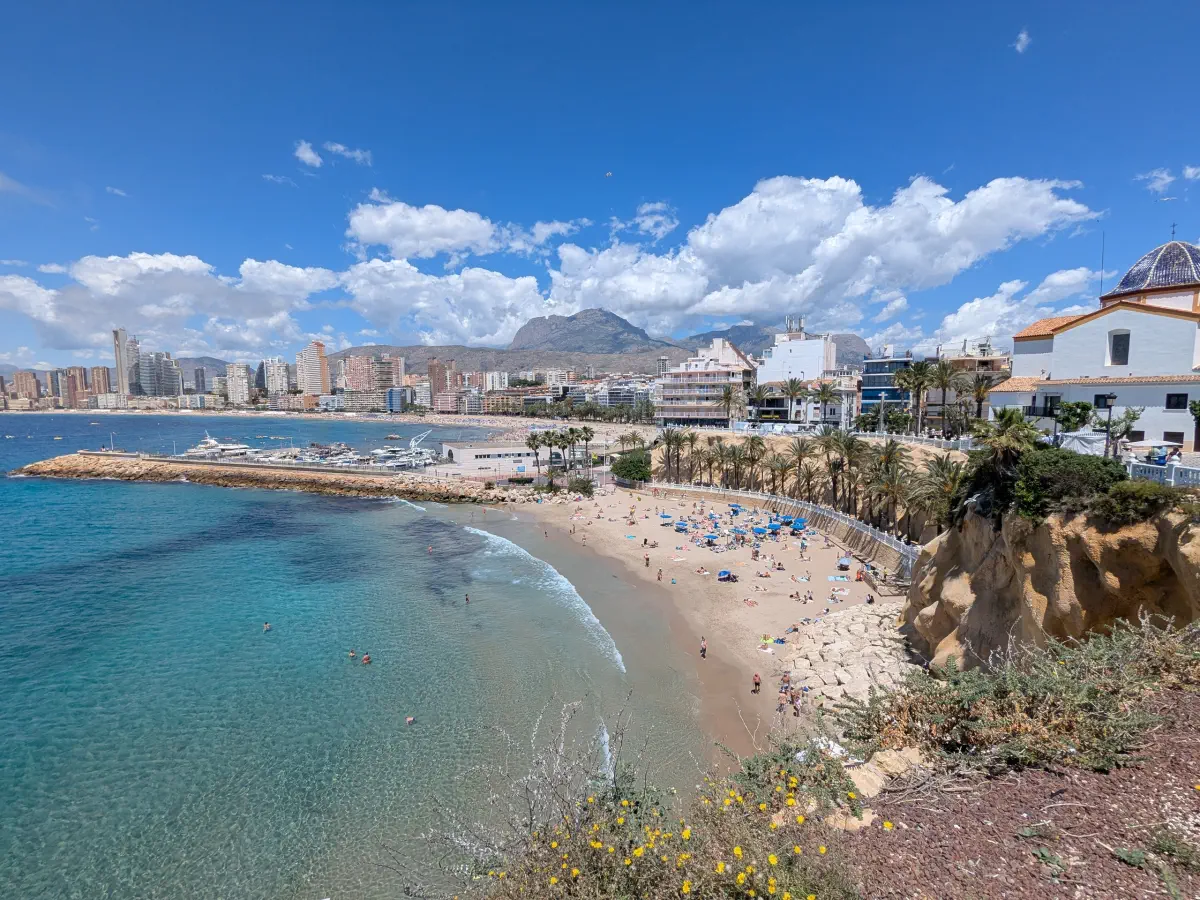 playa poniente from balcon mediterraneo in benidorm