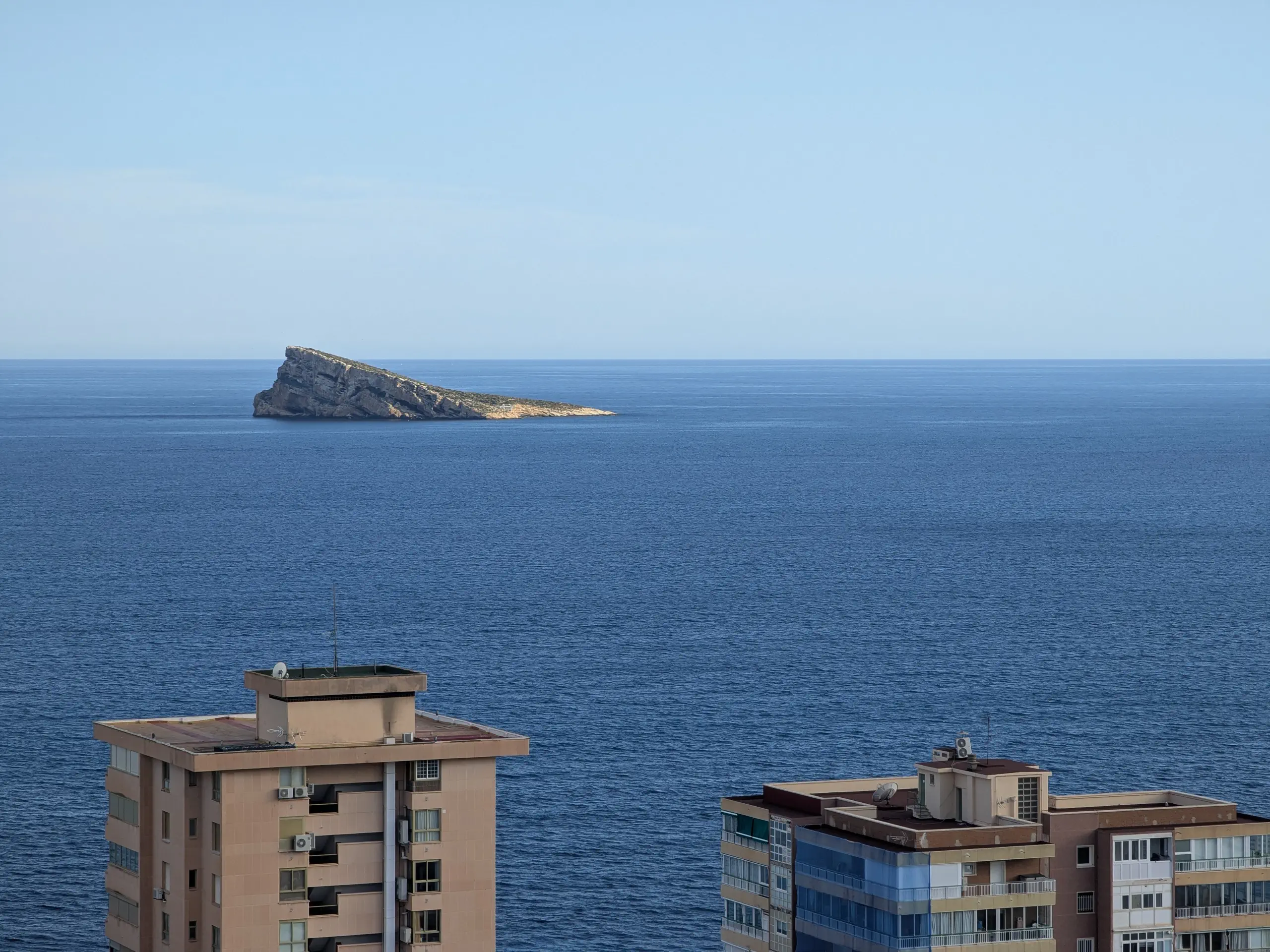 beautiful Benidorm Island and blue water
